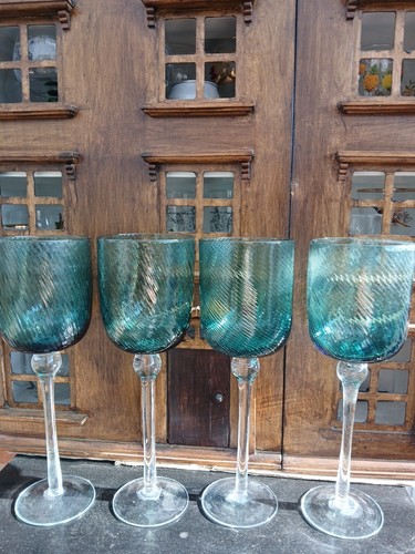 Set green wine glasses - green,