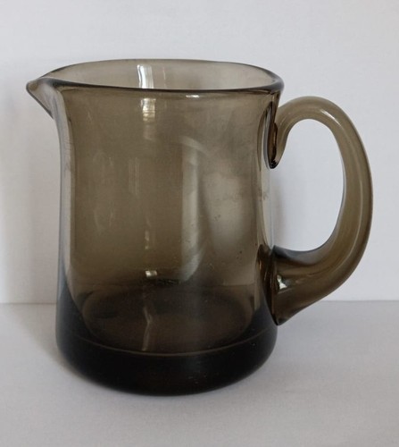 Vintage smoked glass - milk, jug