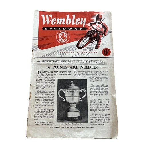 Wembley speedway programme - programme, 28