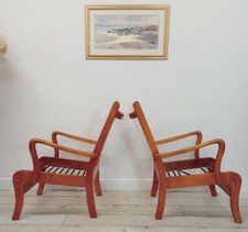 Pair teak armchairs danish - pair,