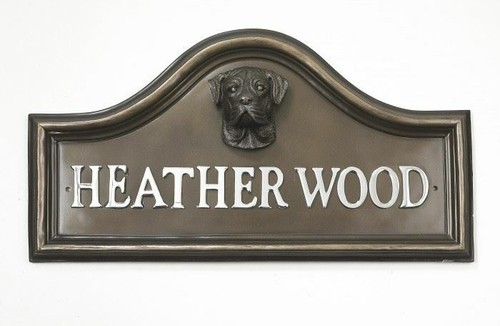 Bronze finish boxer dog arched - bronze,