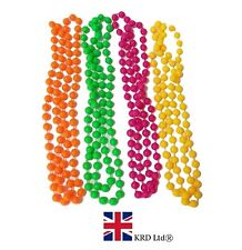 4 x NEON BEAD NECKLACES 80s