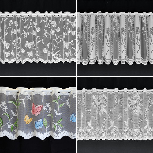 Quality white lace cafe net - lace,