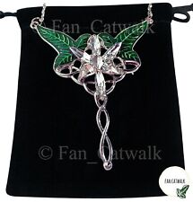 Evenstar Necklace Elven Leaf Brooch Necklace LOTR Lord of the Rings Green COMBO