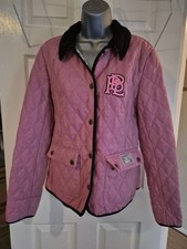 Ladies Vintage PAULS BOUTIQUE pink Quilted Jacket Coat Size Large Suits Size 10