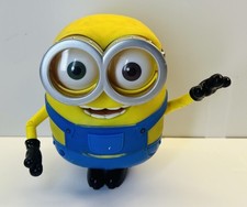 Talking & Close Eyes Minion Bob Rubber Toy Thinkway Toys Universal Studios