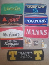 Beer Bar  Towels x8:Tennents/Mcewans Etc Plus 3 Pub Coasters