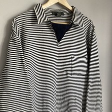 Fisherman Jumper Vintage Banana Republic Mens Medium Oversize Striped Blue White