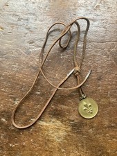 Vintage German Scout Association Of St George (DPSG) Brass Medal + Leather Thong