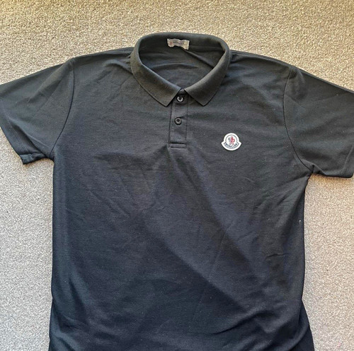 Moncler men black piqué - men's,
