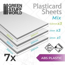 ABS Plasticard A4 Variety 7 Sheets Pack - Green Stuff World