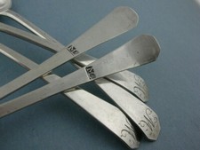 5 Early Coin Silver Spoons