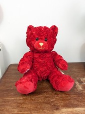 Build A Bear Red Roses Valentine's Day Teddy Bear 13.5 Inches Tall