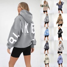 Women Blakely Print Hoodie Hooded Sweatshirt Pullover LooseSports Long Sleeve HU