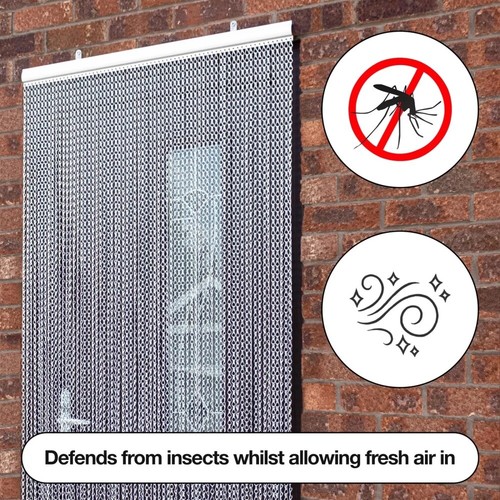 Aluminium door fly screen - aluminium,