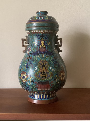Antique cloisonné chinese jar - antique,