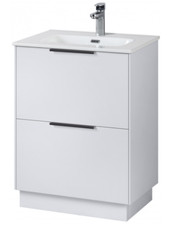 Tailored Orca White Two Drawer Floorstanding Unit with Black Handles NO SINK