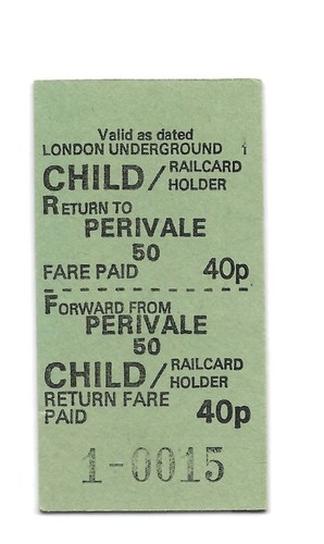 Perivale 40p child return 50p - 40p,