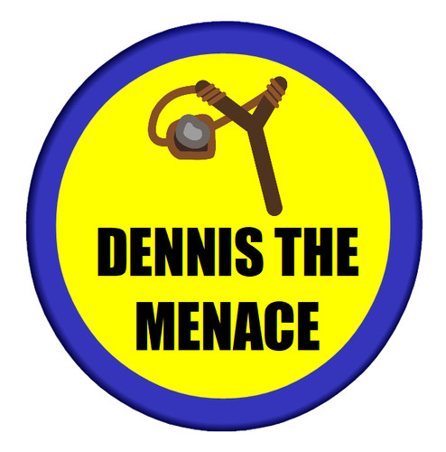 Dennis the menace button badge - dennis,