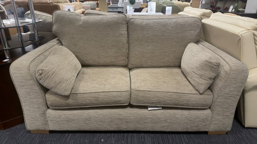 Neutral fabric seater sofa - neutral,
