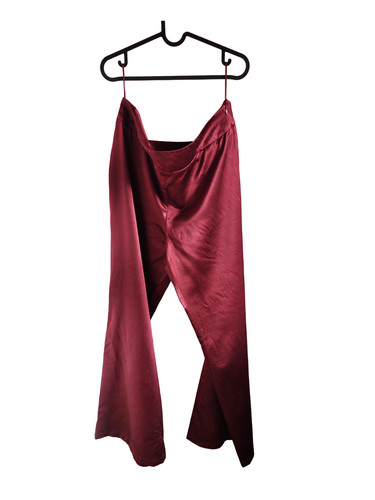 Silk wool wide leg - silk,