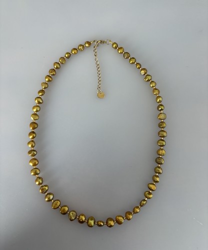 Gold baroque freshwater pearl - baroque,