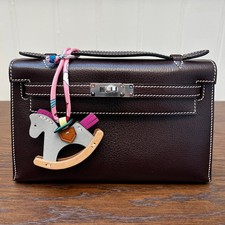 Bag Charm Real Leather Rocking