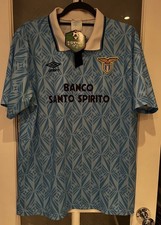 Lazio 1991-93 Home Shirt - Large - Remake Replica Retro - 10 Paul Gascoigne