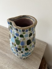 Vintage mosaic flower vase - mosaic,