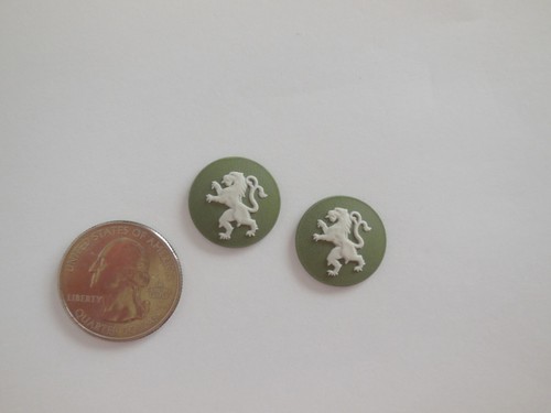 Two wedgwood green jasperware - two,