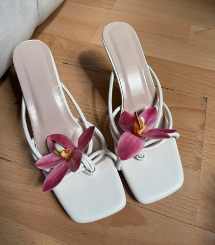 Women white leather - h&m,