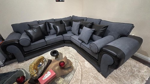 Leather fabric cord corner - leather,
