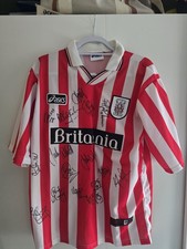 Stoke City Squad Signed 1997/98 Asics Shirt
