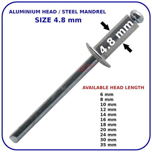 Pop rivets 8mm rivet - pop,