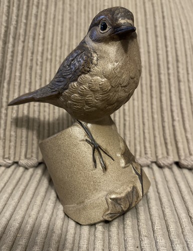 Poole pottery sparrow - pottery, perching