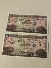 2 George Best Five Pound Notes