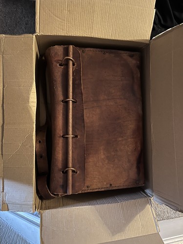 Leather bus drivers bag - leather,