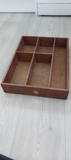 Vintage Oak Wooden Tool Box Tool Storage Cutlery Tray Spice Rack Model Display