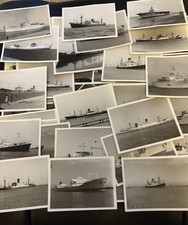 40 x Vintage Real Shipping Photographs Mostly Dates 1956 Suez Canal Ships
