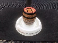 Vintage Guinness Barrel Match Box Holder Ashtray.
