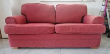 3 Seater  Sofa, Red Fabric