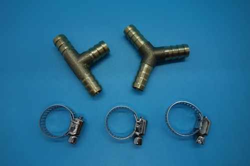 Brass gas hose - gas, tee