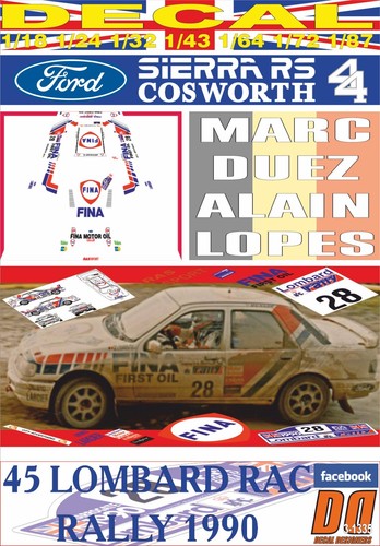 Decal ford sierra - decal, rs