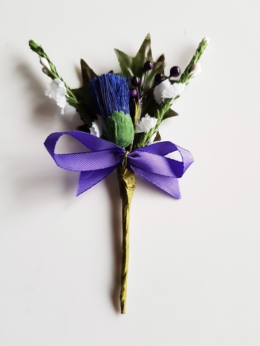 Scottish purple thistle with - purple,