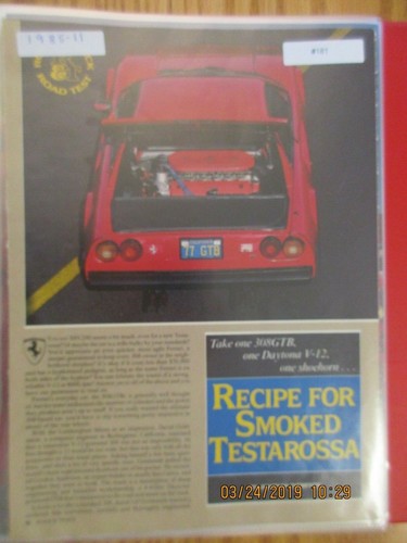 Ferrari 181 article road - ferrari#181, test