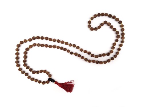 Rudraksha knotted mala bead - rudraksha,