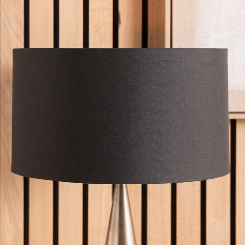 Black cylinder lampshade poly - black,