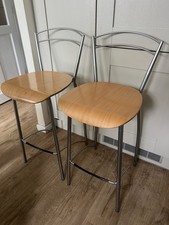 2 x Chrome and Wood John Lewis