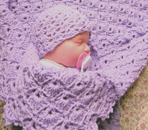 Hand knitted crochet - knitted/crochet, lilac