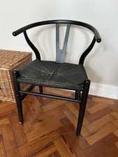 Wishbone Mid Century Style Black Wooden Chair (Uxbridge)